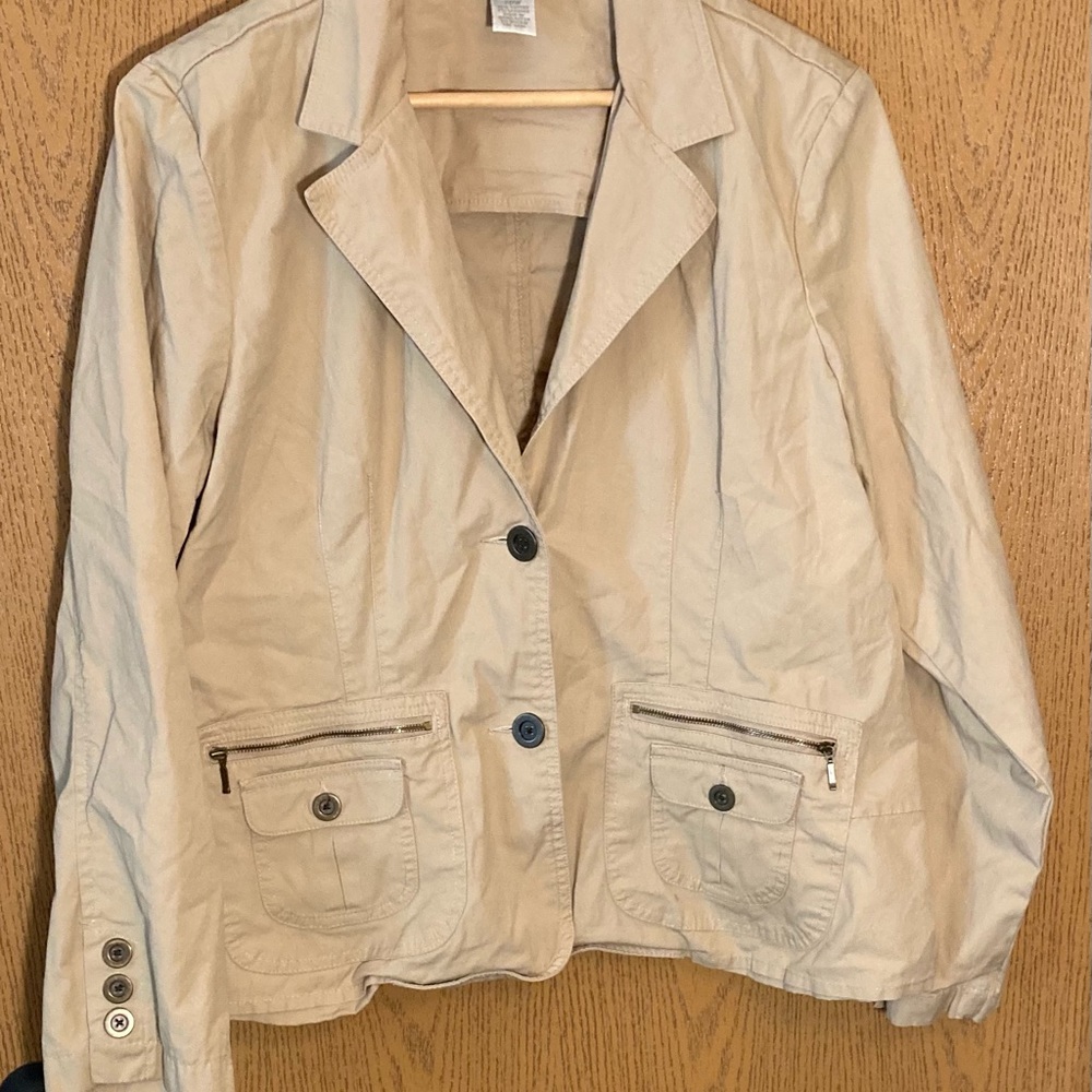 Cute Fashion Bug Tan Blazer size 20W